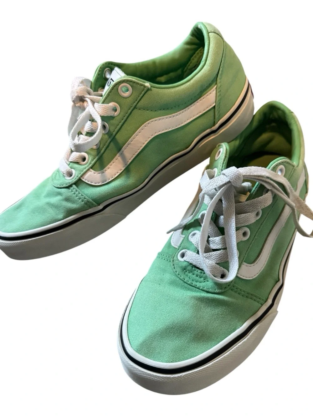 💚Vans Women’s Green Old Skool Low-Top Canvas Classic Skater Sneakers | 8.5